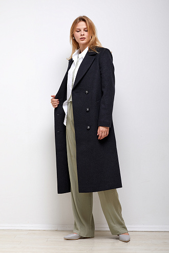 картинка Женское демисезонное пальто 2223801-41 магазин Одежда+ являющийся официальным дистрибьютором в России 