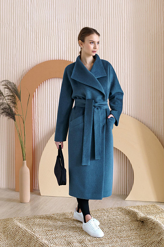 картинка Женское демисезонное пальто 22М21 магазин Одежда+ являющийся официальным дистрибьютором в России 
