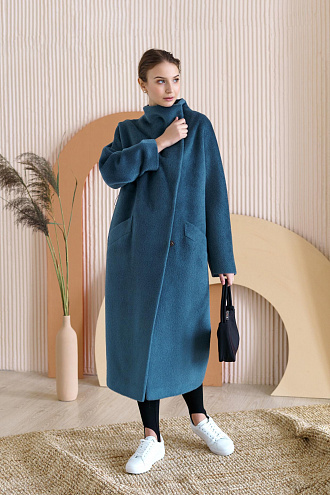 картинка Женское демисезонное пальто 22М21 магазин Одежда+ являющийся официальным дистрибьютором в России 