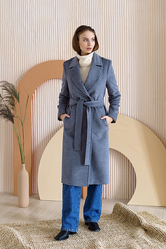 картинка Женское демисезонное пальто 01–4 магазин Одежда+ являющийся официальным дистрибьютором в России 