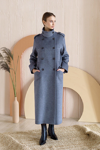 картинка Женское демисезонное пальто 22М19 магазин Одежда+ являющийся официальным дистрибьютором в России 