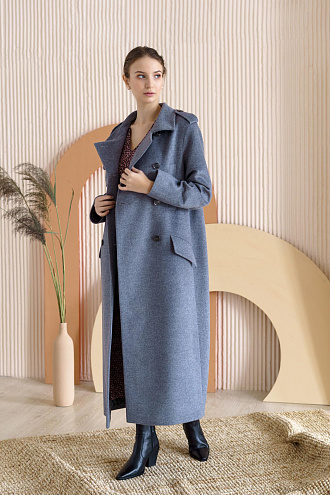 картинка Женское демисезонное пальто 22М19 магазин Одежда+ являющийся официальным дистрибьютором в России 
