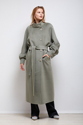картинка Женское демисезонное пальто 22232М20 магазин Одежда+ являющийся официальным дистрибьютором в России 