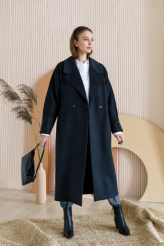 картинка Женское демисезонное пальто 24–62 магазин Одежда+ являющийся официальным дистрибьютором в России 