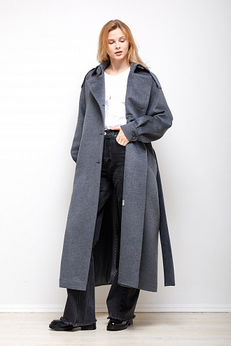 картинка Женское демисезонное пальто 22232М19 магазин Одежда+ являющийся официальным дистрибьютором в России 